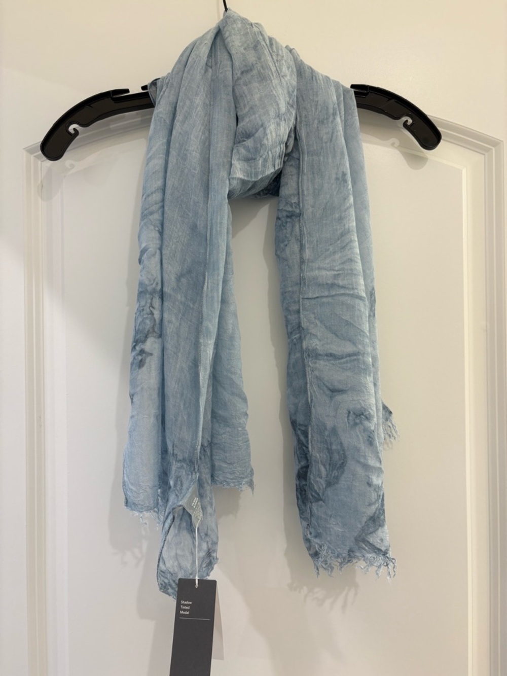 NWT Eileen Fisher Light Blue Shadowed Lightweight Scarf